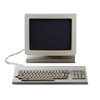 Computer Screen and Keyboard